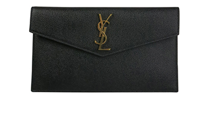 Uptown Pouch, &pound;320, Handbags, Black, Leather, Front view